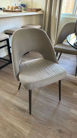 Set of 4 Modern Upholstered Dining Chairs