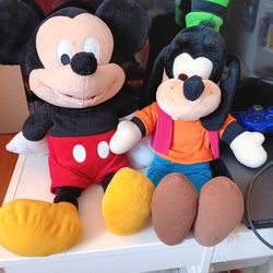 mickey and goofy plush