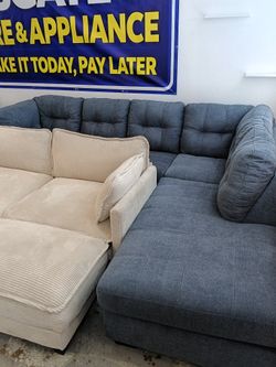 Beautiful Blue Jean Sectional