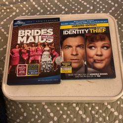 Set Of Two Unrated Blu-Ray DVD ( Bridesmaids,  Identity Thief) 