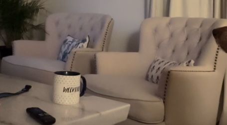 Two white chairs