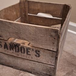 VINTAGE WOOD APPLE FRUIT POTATO CRATE BOX 13 x 15 x 10