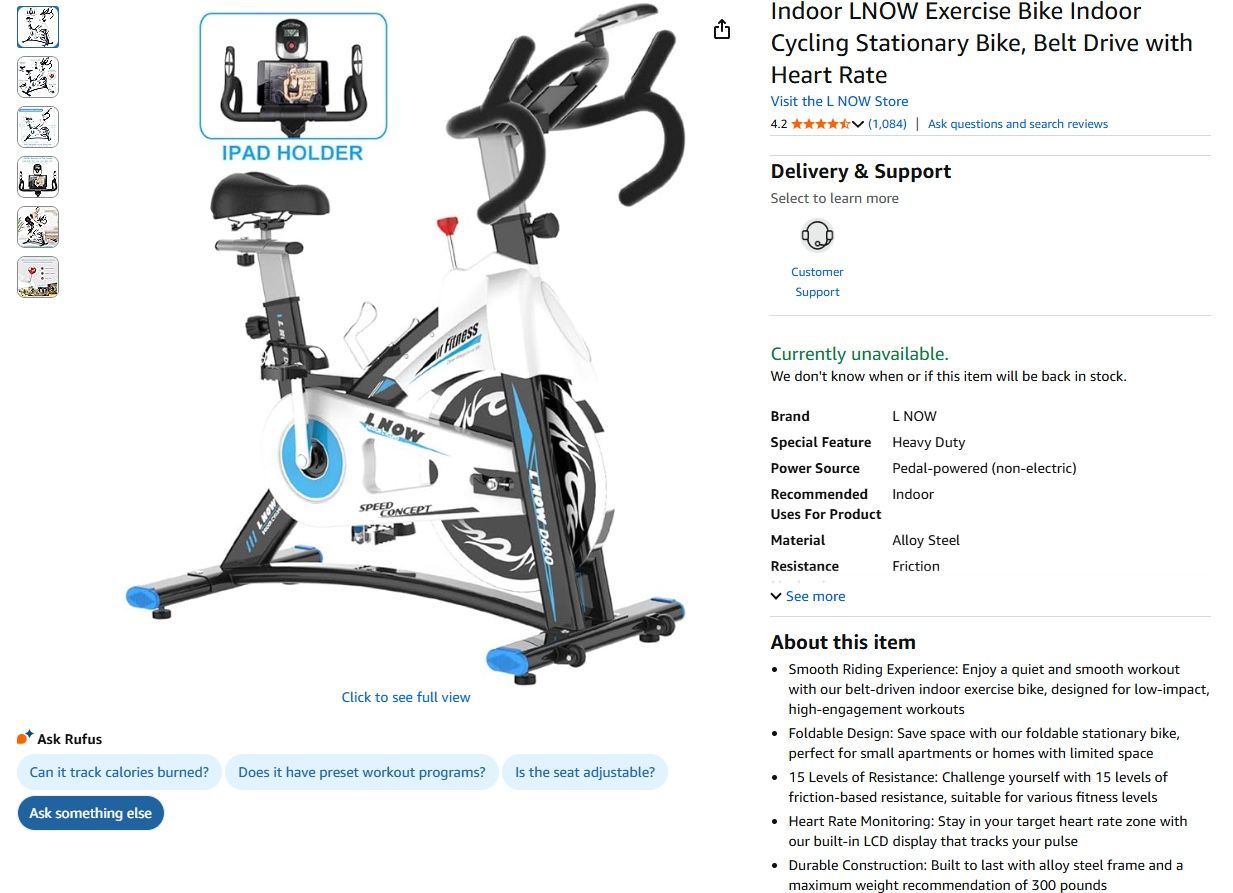 Used 3 Times- Indoor bike