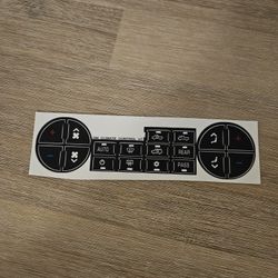 AC Button Repair Set Decals Dual Climate 2007-2014 Chevy Chevrolet GMC Tahoe Yukon Sierra Silverado Acadia Enclave Traverse Suburban Outlook Avalanche