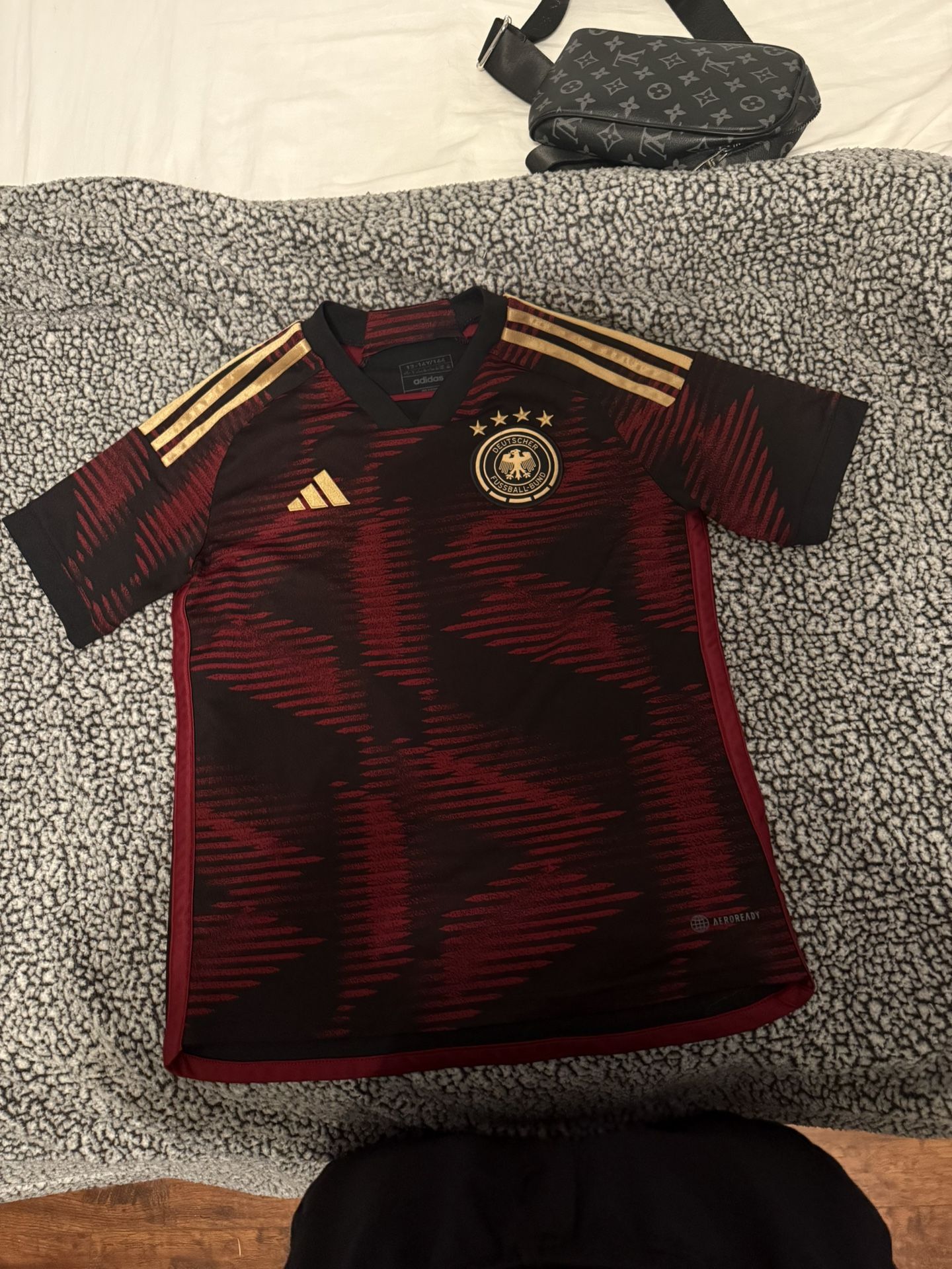 Adidas Germany Away Authentic 2022 World Cup Soccer Jersey 13-14Y/164
