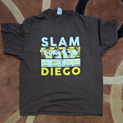 Slam Diego SD Padres Tatis Jr. Machado Hosmer Myers Size XL Brown MLB Baseball
