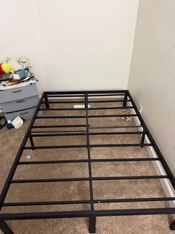 Queen mattress bed and bed frame