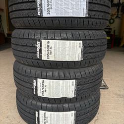 (4) - 205/60/16 Radar Dimax AS-9 Tires