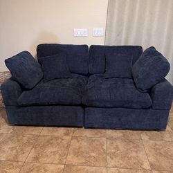 Wayfair cloud couch. Blue