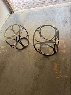 Glass side table