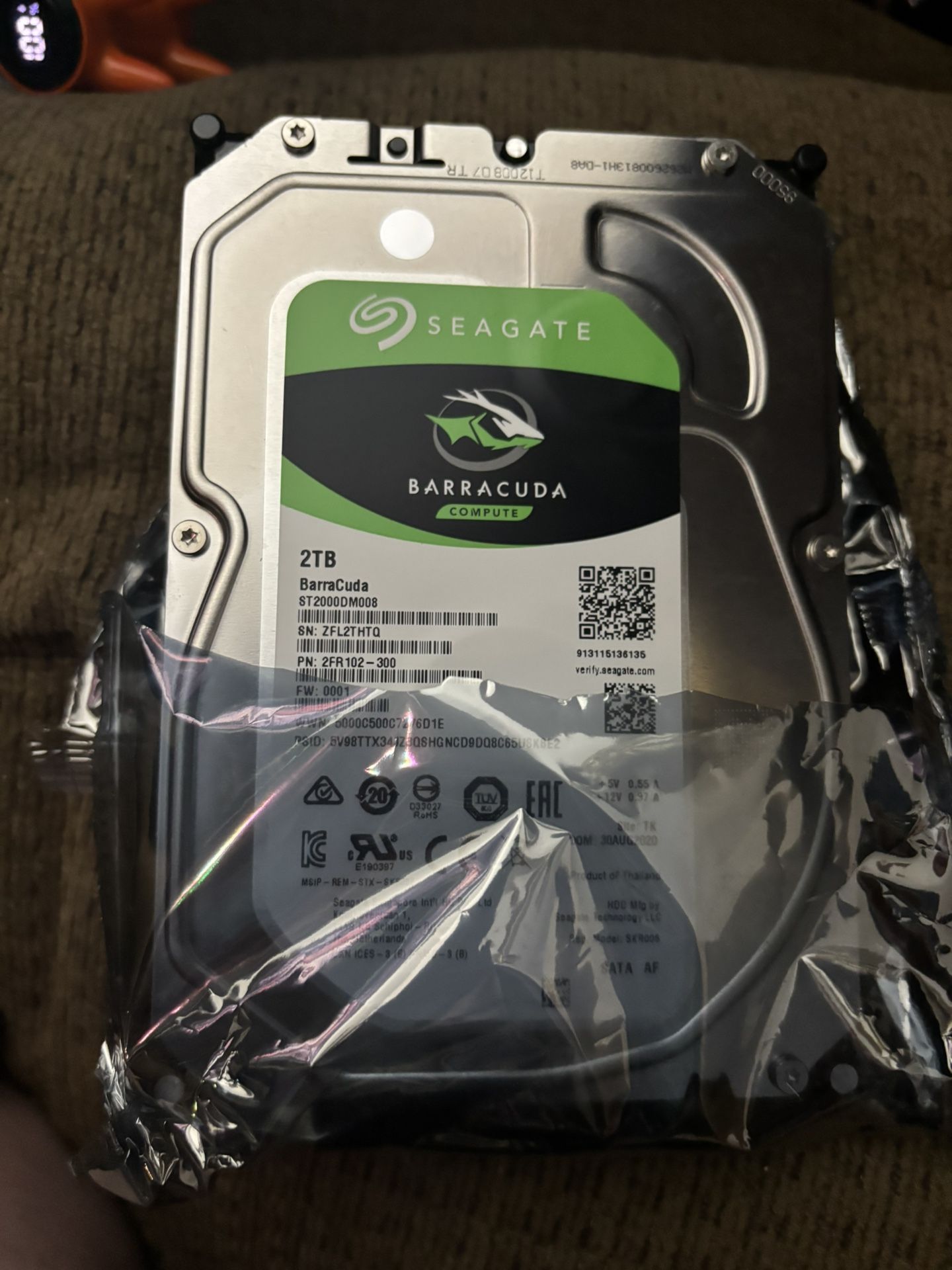 2TB Barracuda Hard Drive 