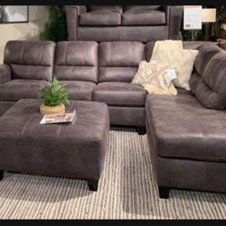 Navi Smoke 2 Piece LAF Sectional Couch | Living Room ✨ Brand New ✨ By Ashley Signature ✨ Fastest Delivery 🚚 