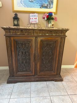 Beautiful Ornate Wood Cabinet
