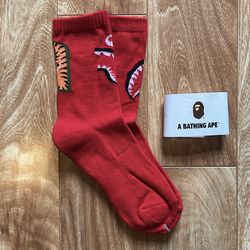 Bape Red College Socks 