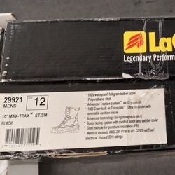 New La Cross Pac Boots Size 12