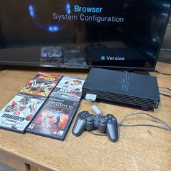 PS2 with games