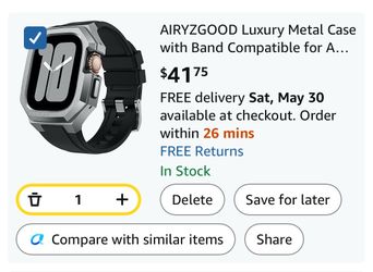 Luxury Metal Case with Band Compatible for Apple Watch Series 10/11 (46mm)