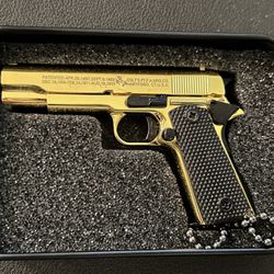 Gold Plated Colt 1911 Toy Gun Key Chain