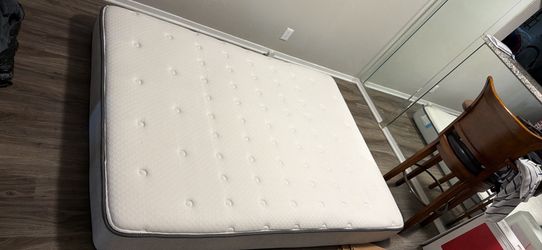 Queen mattress and bedframe