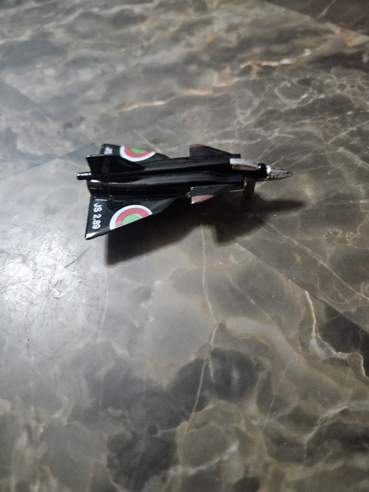VTG FIGHTER JET BLACK AIRCRAFT MILITARY AIRPLANE JS 2.89 DIE CAST TOY