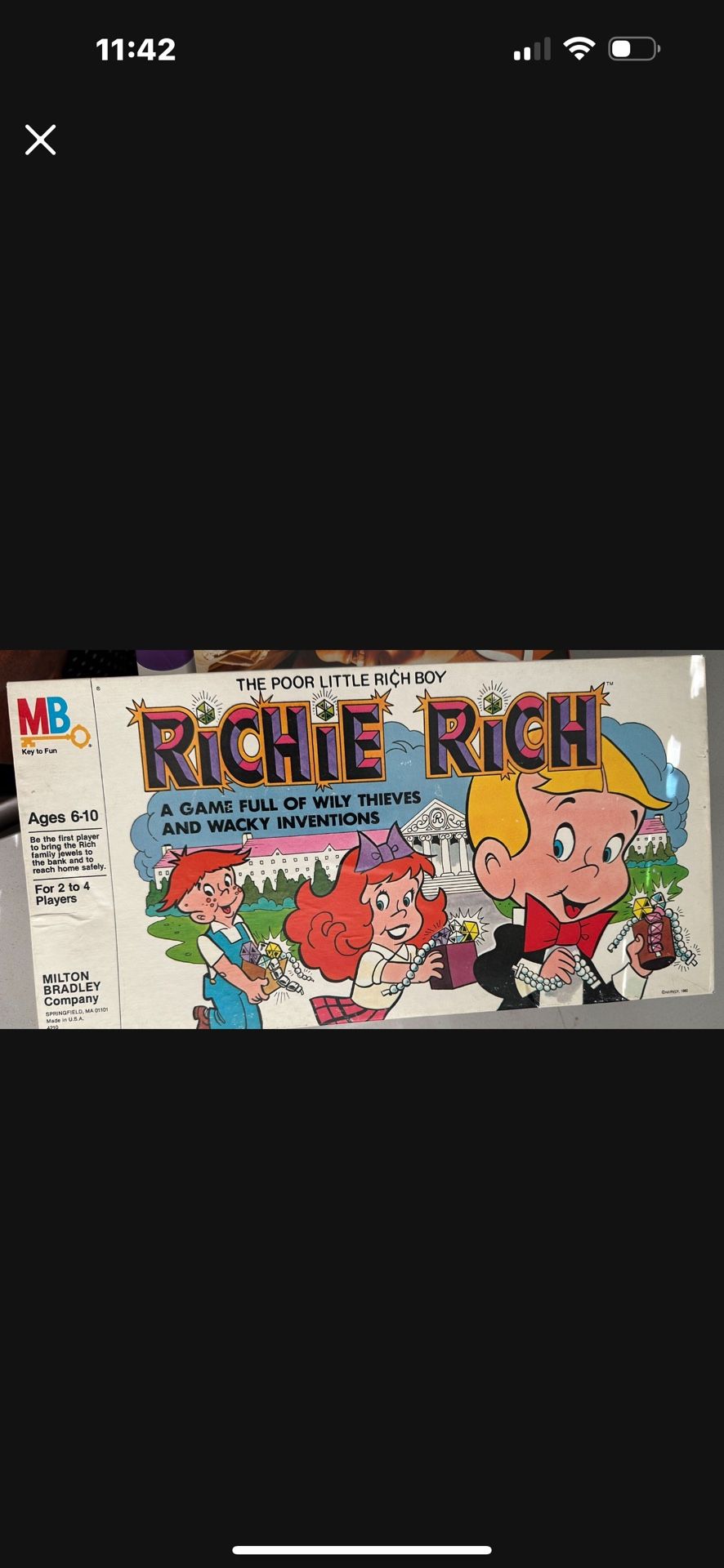Richie Rich Board Game New & Vintage