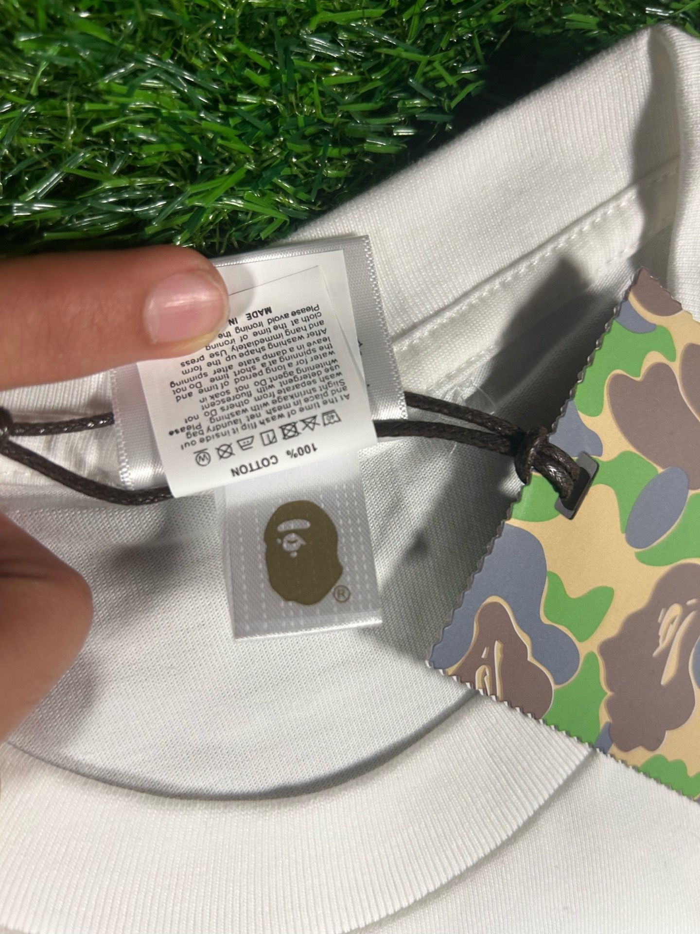 Blue Camo Bape white T-shirt