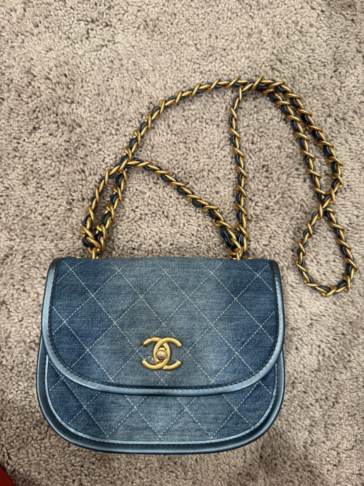 Chanel Denim Two Way Bag (20cm)