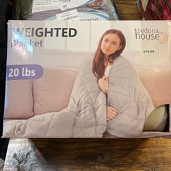 New In Box Sedona Home Gray 20lb Weighted Blanket 48”x72”