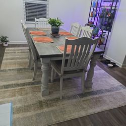 Dinning Set 6 Chairs-Wood