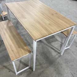 Kitchen Dining Table With Benches