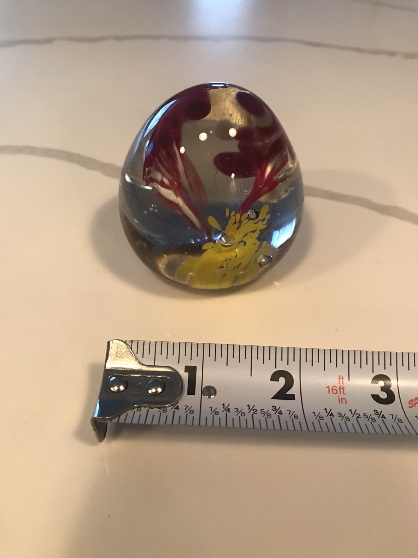 Glass flower paper weight paperweight