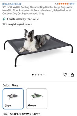 Cooling elevated dog bed