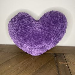 Purple Crocheted Heart Plushy