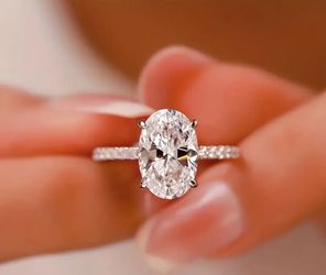 Moissanite Diamond Ring Oval Cut