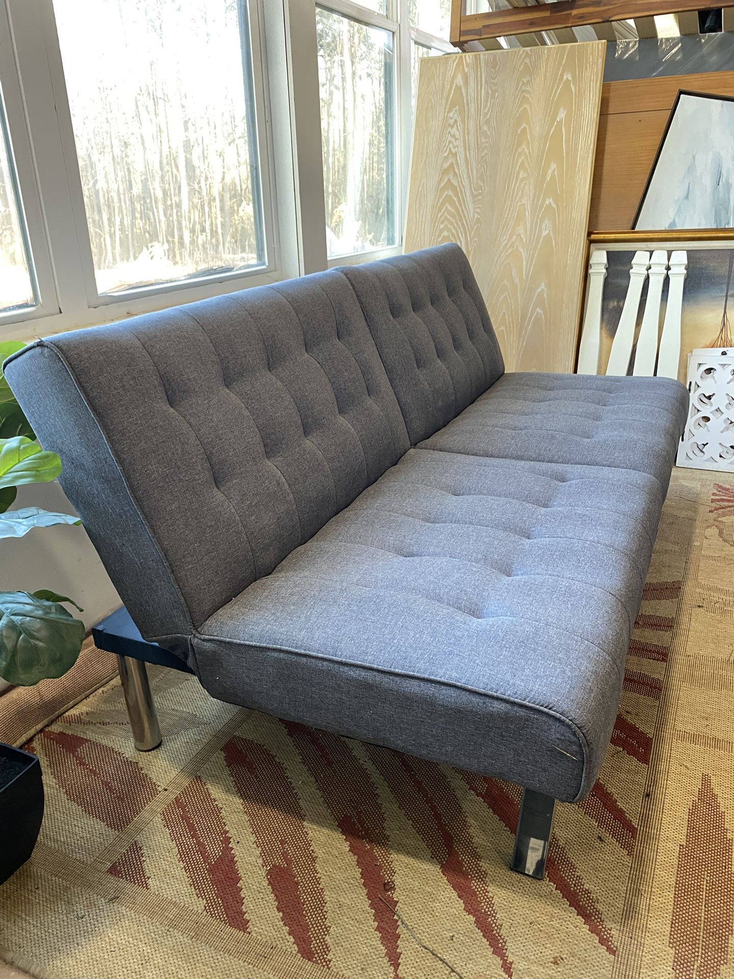 Futon Grey 70”W Great condition 