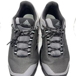 Adidas Terrex Trail Running Shoes Gray Black Aqua Traxion Hiking Sneakers Lace