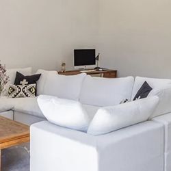 White Sectional Couch 