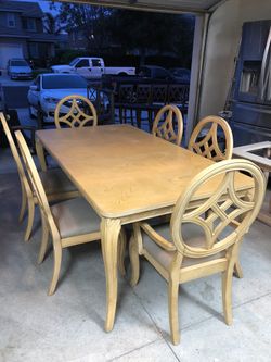 Table and china cabinet