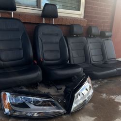 2016 VW Jetta Full Set of Leather Seats + Headlight Housings – $250 (Tucson, AZ
