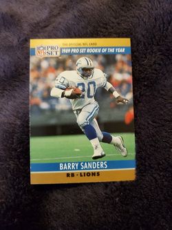 Barry Sanders rookie of the year card