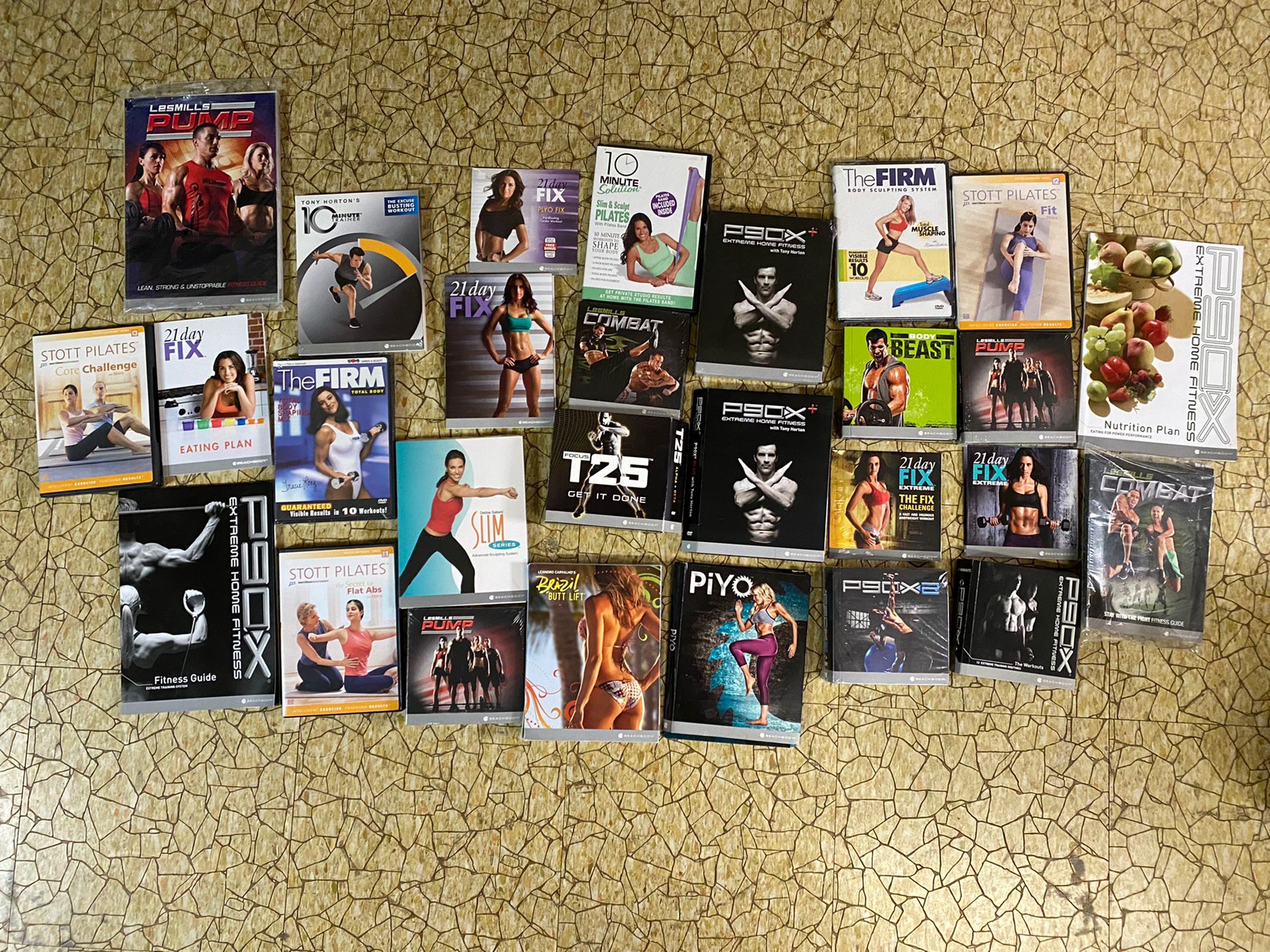 Lot of Workout DVDs. $75 OR BEST OFFER