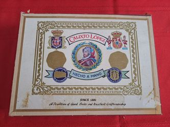 Vintage Calixto Lopez Cigar Box