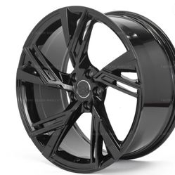 Audi 20” New Blk RS Style Rims Tires Set