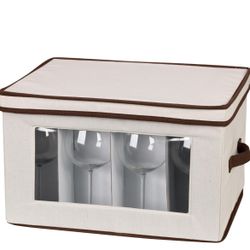 🍷 Household Essentials Wine Glass Storage Box - NEW! 🏡✨  📍 Pickup Location: Durango/215  🔹 Condition: Brand New 🔹 Retail Price: $25 | Sale Price: