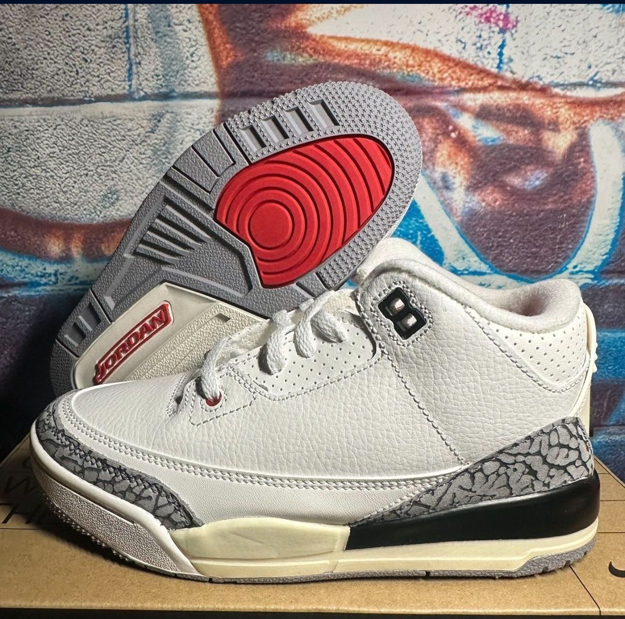 Jordan 3 White Cement 1.5 Y New Replacement Box