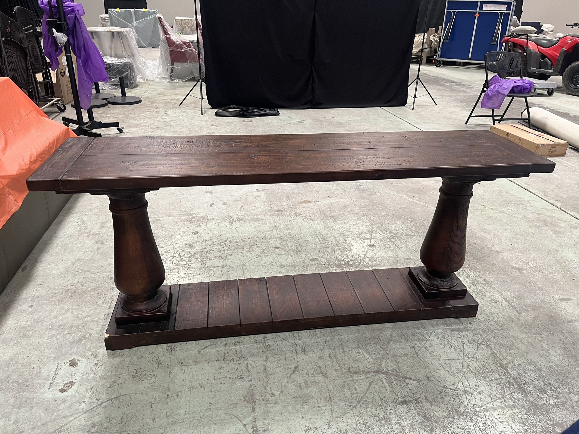 Dark Wood Console Table