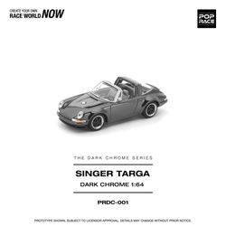 Pop Race 1:64 Porsche Singer 964 911 Targa Dark Chrome