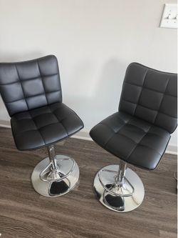 Black bar stools