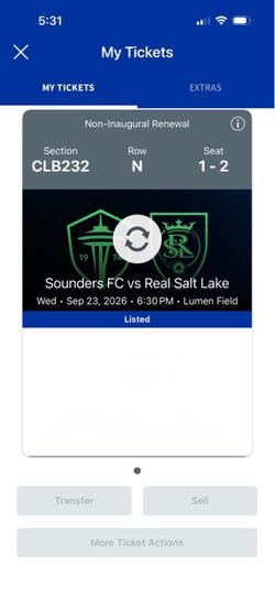 Sounders FC vs Real Salt Lake Tickets