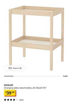 IKEA diaper changing table, pad and accessories